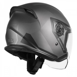 Шлем (открытый со стеклом) Origine Palio Techy серый/черный  M