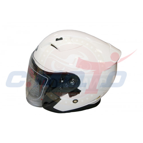 Шлем открытый YM-637 "YAMAPA" белый размер L (с антикрылом) NEW