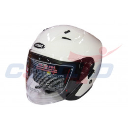 Шлем открытый YM-637 "YAMAPA" белый размер S (с антикрылом) NEW