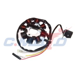 Статор генератора  4T двиг.139QMB 50сс (6+2, 4 пров.)