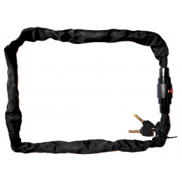 Велозамок цепь на ключе 85704 6*1200mm Black Chain
